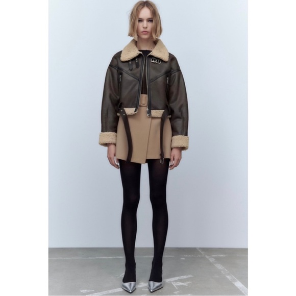 Zara | Jackets u0026 Coats | Zara Double Sided Short Belted Jacket | Poshmark